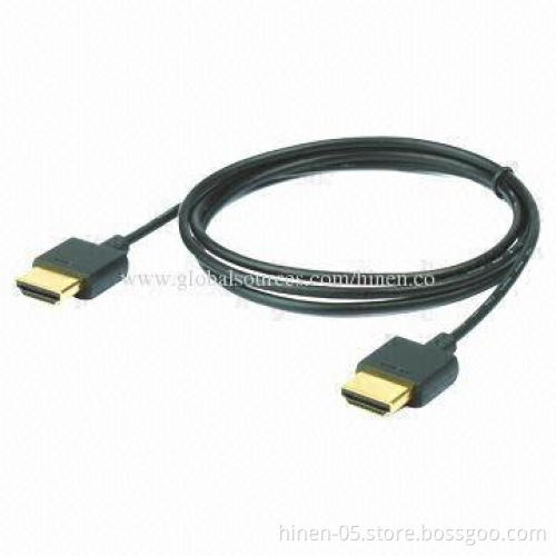 Black Ultra-slim HDMI Cable, 2.8mm OD, Ethernet 1.4 Version